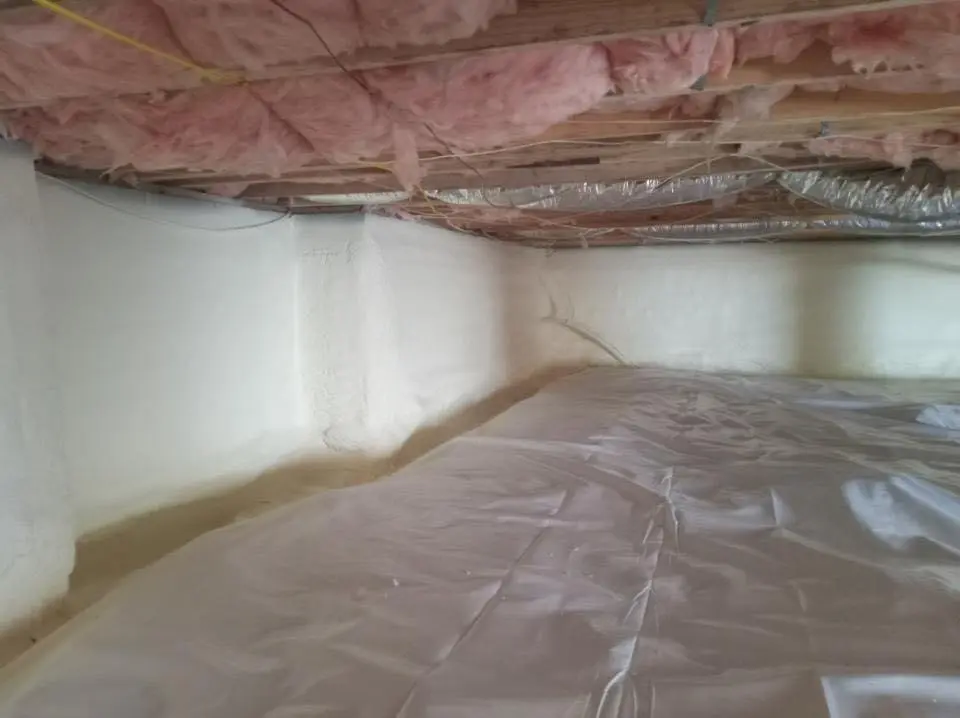 Crawl space encapsulation with closed-cell spray foam for Attic Insulation in McGregor